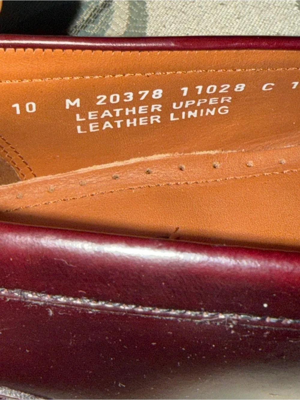 Bostonian Classics Cordovan Kilty Tasseled Wingtip Leather Loafers Men’s Size 10